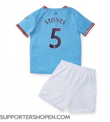 Manchester City John Stones #5 Hemmatröja Barn 2022-23 Kortärmad (+ korta byxor)